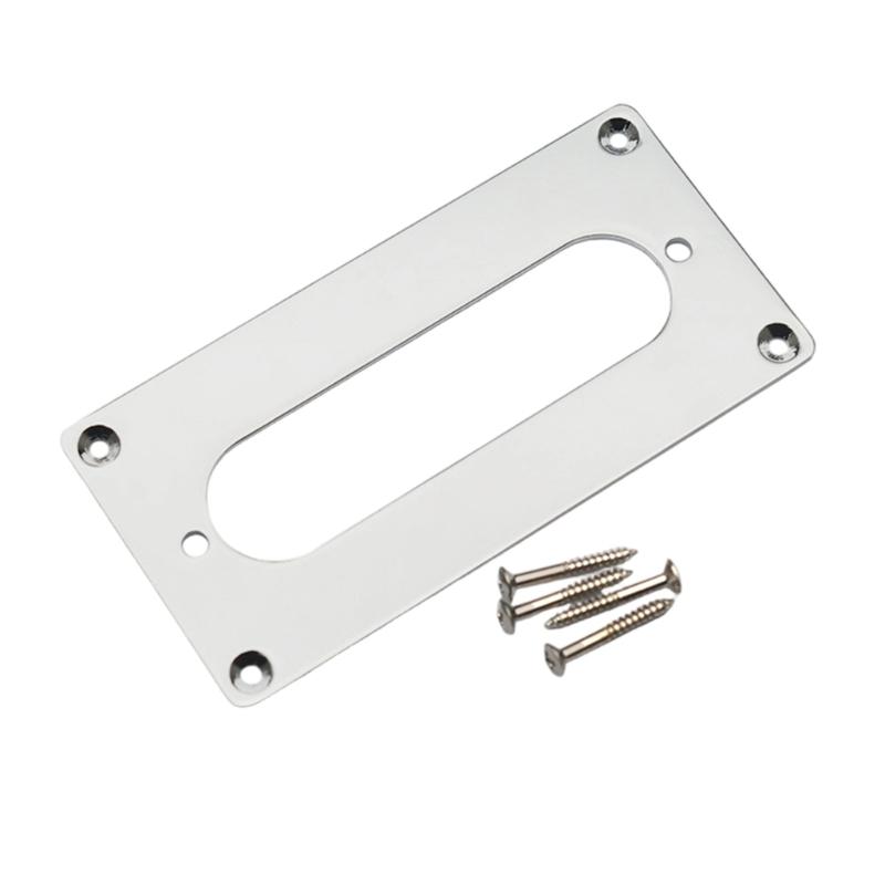 

Metal 92x46mm Pickup Converter Ring Converts Humbucker to Single Coil Improves Sound Simple Setup for Guitars Repairing серебряный