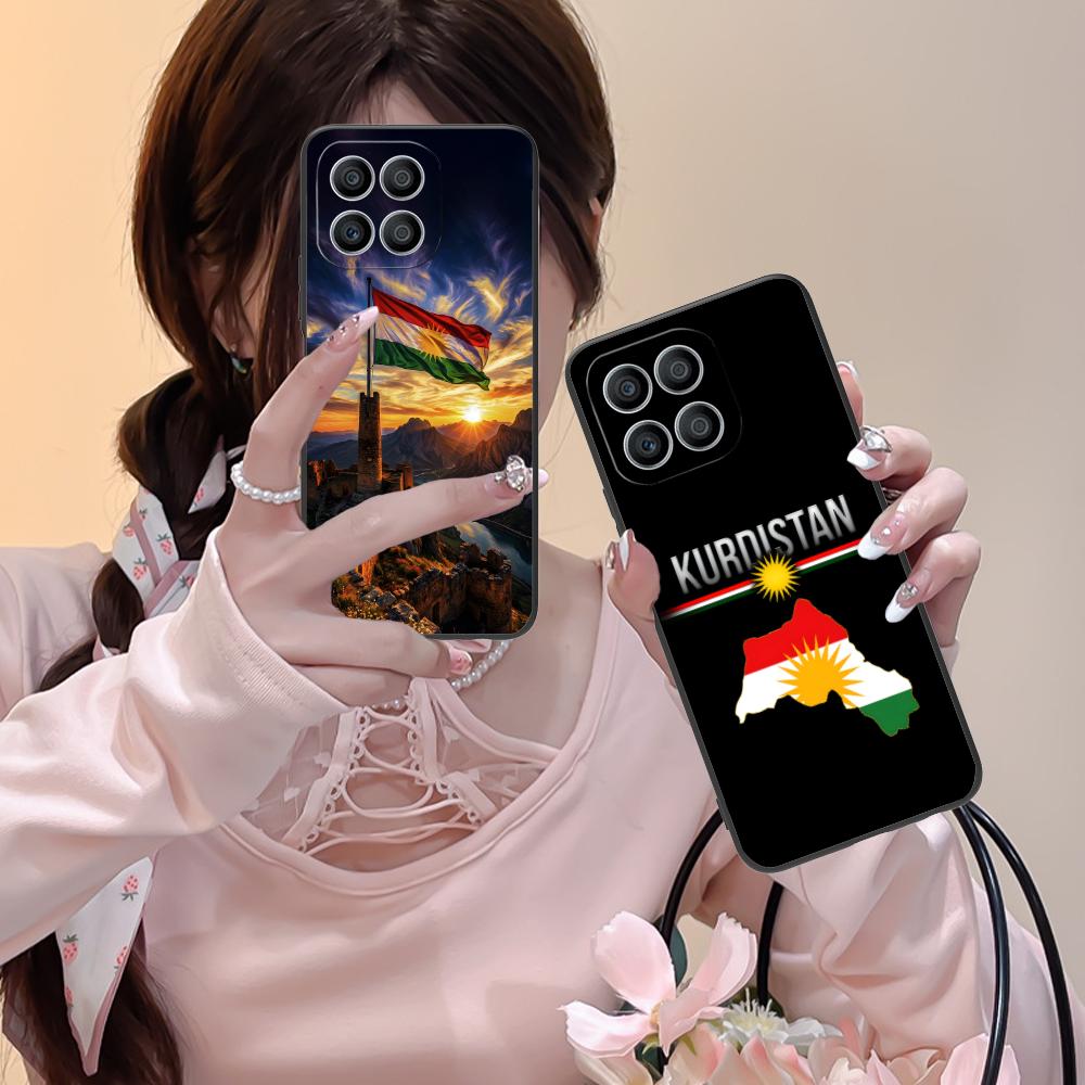 Kurdistan Flag Matte TPU Mobile Phone Case for Honor 90 80 70 60 50 30 20 10 9 8 7 Pro S SE Lite 5G Colorful Printing Cover