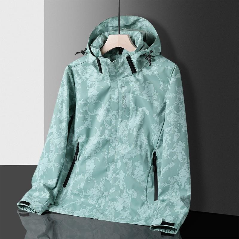 Mens Womens Lightweight Waterproof Windproof Hooded Outdoor Jacket Hiking Camping Cycling