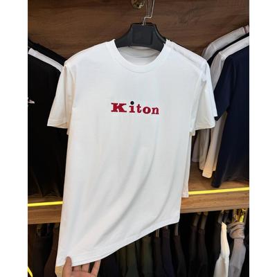Été Italien Kito Vêtements Homme Été Nouveau Chiton Imprimé Lettre Homme Décontracté Col Rond Manches Courtes T-shirt Oversize