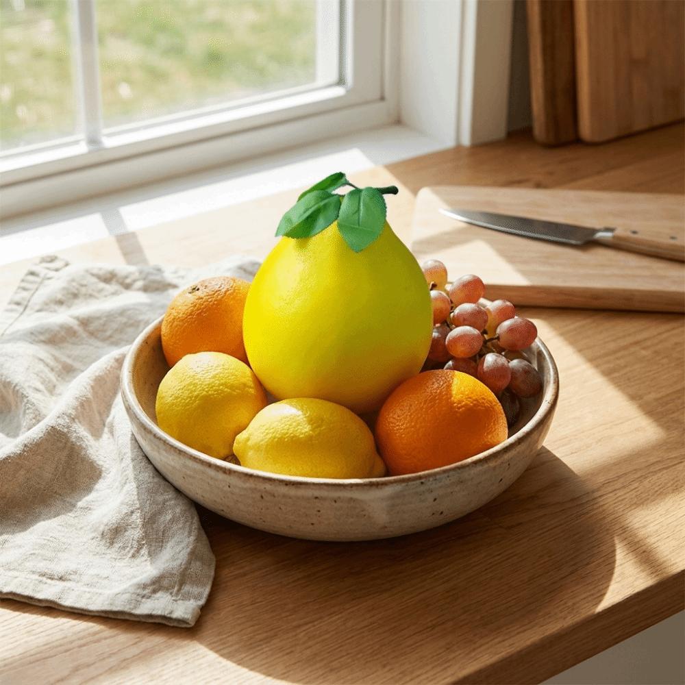 Yellow/Green Fake Grapefruit Foam Artificial Fruit Pomelo Grapefruit Model  Cabinet Photography