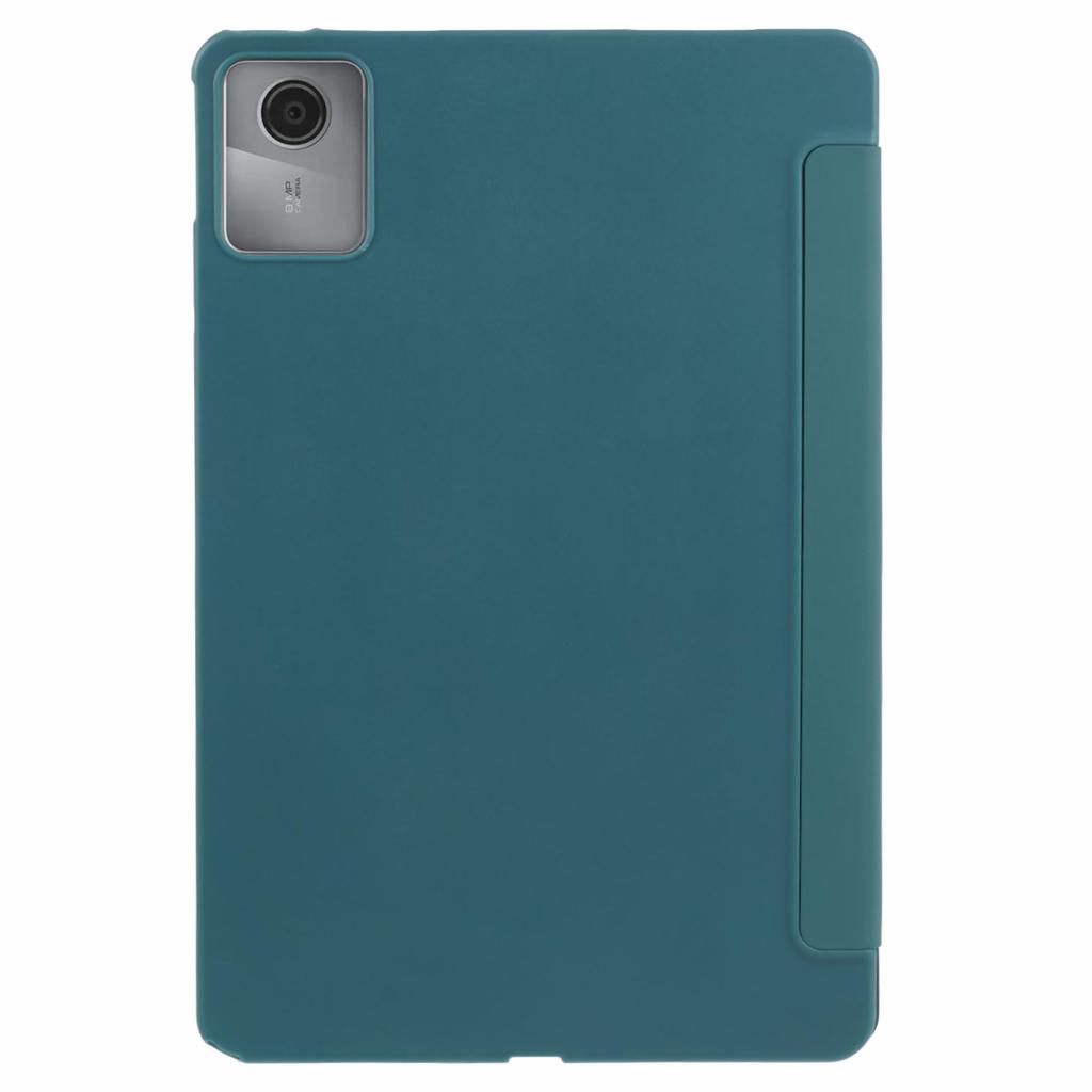 For Lenovo Tab M11/Xiaoxin Pad 11 2024 Case Leather+Silicone Tri-fold Stand Shell Tablet Cover