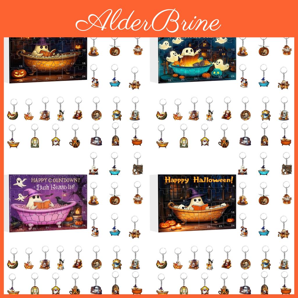 Halloween Ghost Keychain Pack With Cute Flat Design For Gift Sharing And Decoration