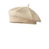 Japanese-Style Knitted Beret For Women Spring  Autumn Trendy Solid Color Versatile Artist Hat Sweet And Artistic Octagonal Beret