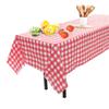 Red Black Checkered Disposable Tablecloth Wedding Birthday Party Indoor Outdoor Picnic Table Cover Plastic Waterproof Tablecloth