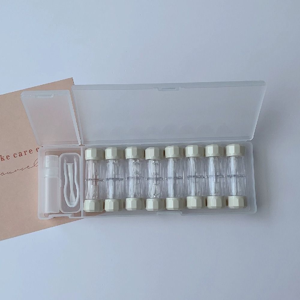 8 Paare 7 Farben Kontaktlinsen Aufbewahrungsbehälter Tragbarer RGP-Linsenbehälter Reise-Set