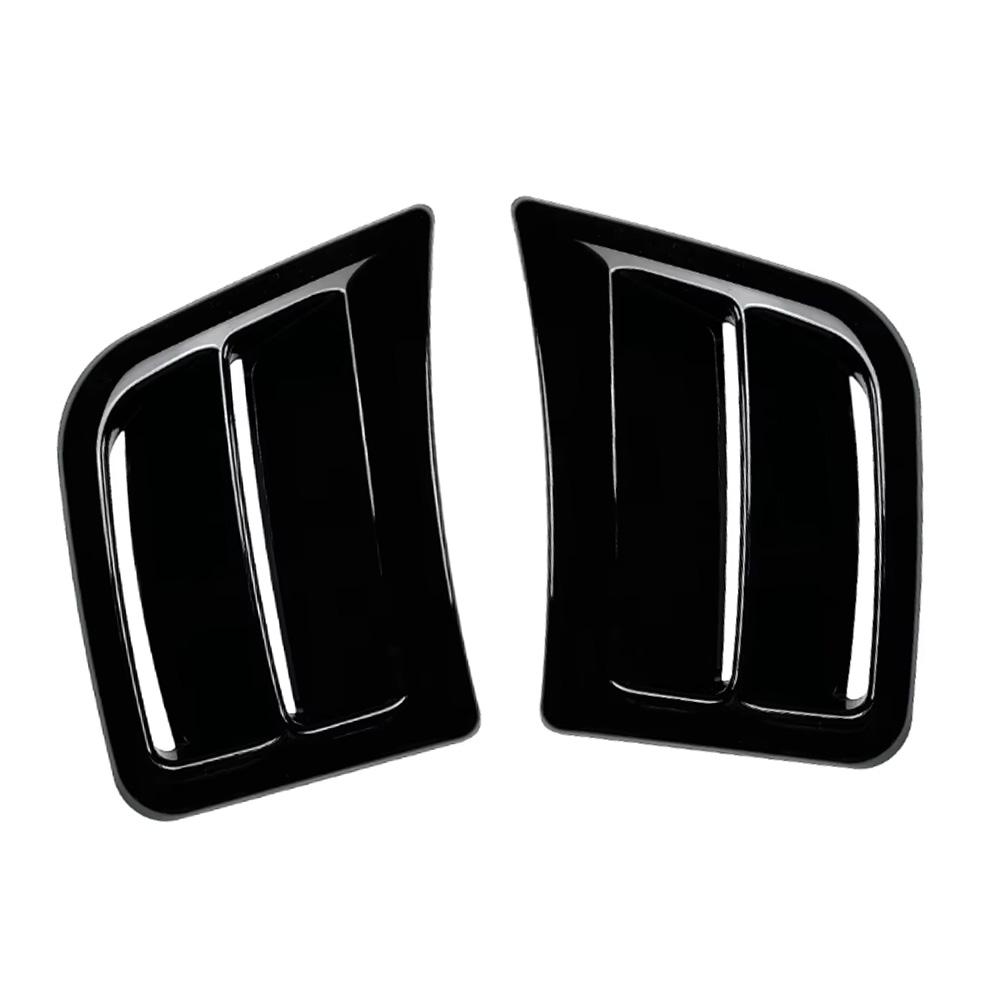 For Subaru Impreza WRX STI 2008-2014 1 Pair Front Left/Right Bumper Side Air Vent Cover Trim Glossy Black/ Carbon Fiber Look