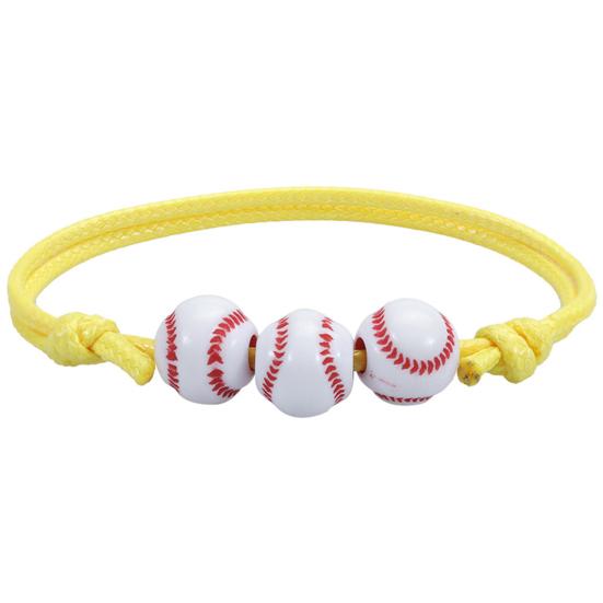 Sports Bracelet Rugby Braided Unisex Adjustable Ball Shape Bracelet Jewellery