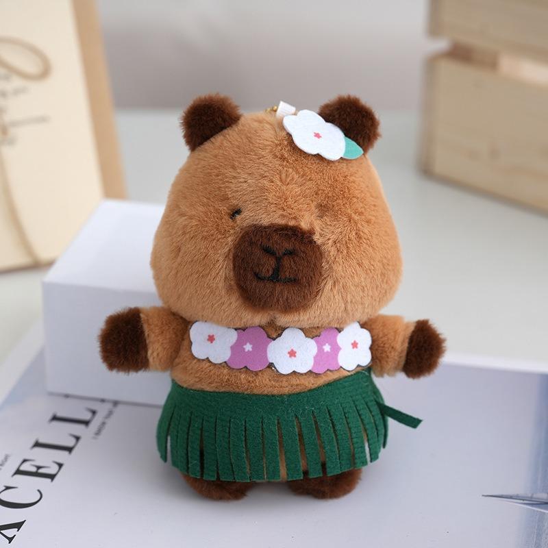Cute Cartoon Capybara Pendant Plush Toy Doll Bag Hanging Ornament Cute Kapila Keychain Doll Ornament Car Pendant Children's Gift
