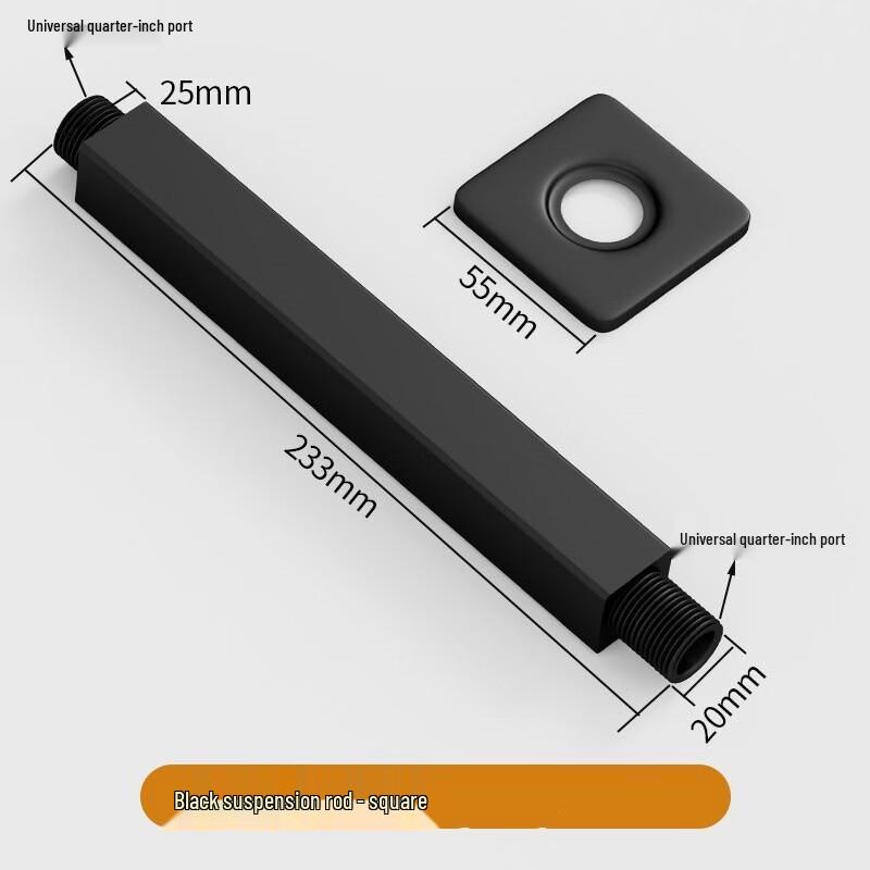 LANGZHIWEN Concealed Wall-Mounted Shower Set with Black Rods