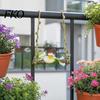 Miniatur-Gartendekoration Kreativer Frosch an einer Schaukel Hängendes Ornament, Niedliches Harz für Außenbäume Schreibtischzubehör Natur Terrasse Balkon, Mikrolandschaft