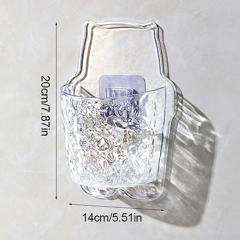 Light Luxury Bathroom Storage Rack Toothbrush Toothpaste Storage Tube Wall Hanging Punch-Free Razor Comb Ornaments Storage Stand