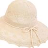 Wide Brim Beach Cap Bowknot Straw Hat Breathable Sun Hat  Women