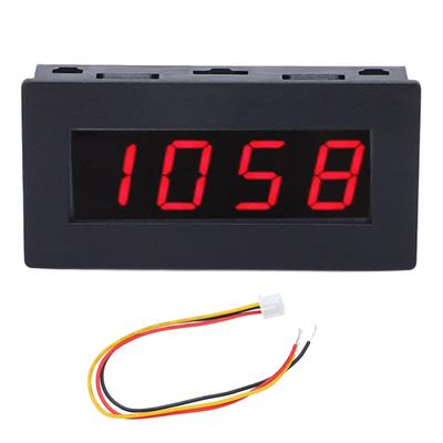 4-stellige LED-Anzeige Tachometer Multifunktionaler Drehzahlmesser Drehzahlmesser mit Kabel DC 8‑15V Rote Hintergrundbeleuchtung