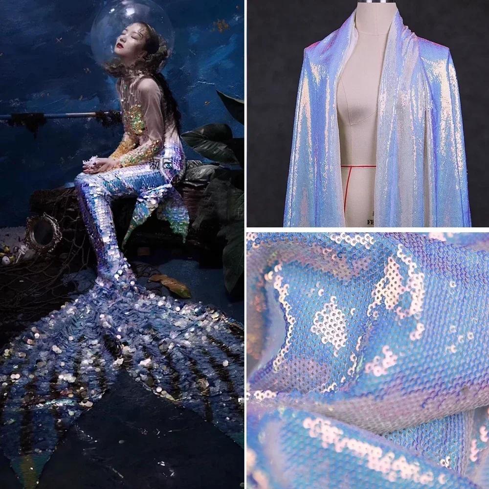 Dazzling Colors Pink Fish Scale Sequin Cloth Circular Bead Tablet Tablecloth Decorate Background Cloth Wedding Stage Clothing