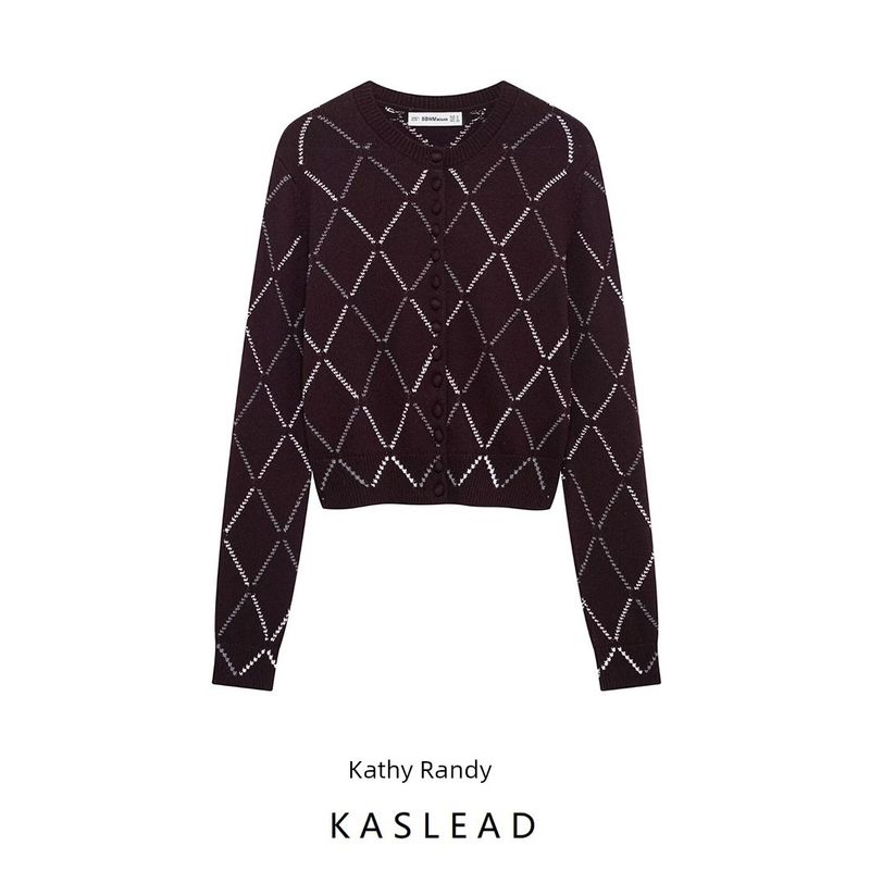 Kaslead New Arrival Women's Clothing Fashion Style Fashion Simple All-Match Long Sleeves Knitting Cardigan 5661643