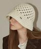 Seullouseulloulli Fruits Handmade Crochet Wool Knit Bucket Hat _ Cream