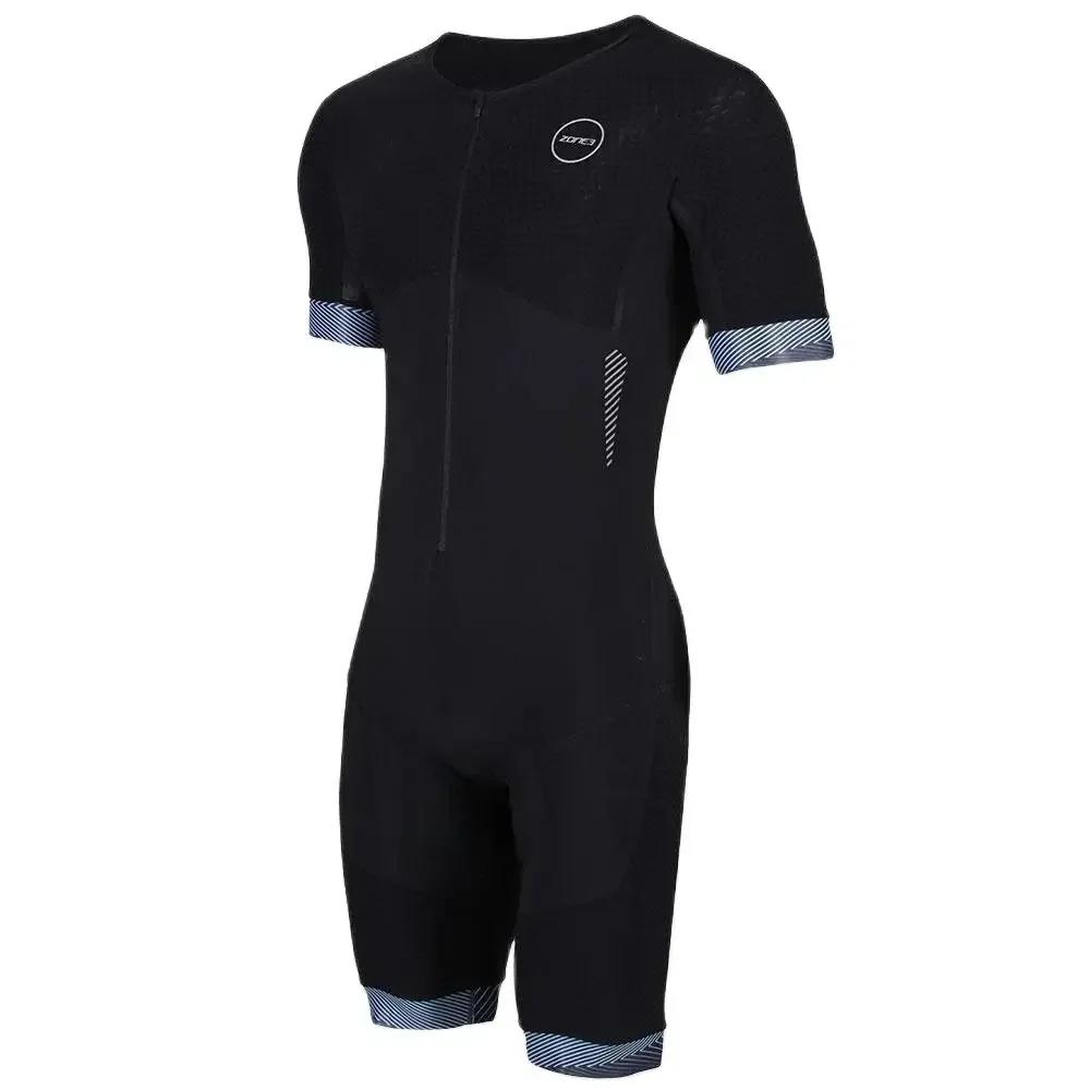 Zone3 Nový styl Pánský triatlonový oblek Závodní oblek na triatlon Aerodynamický overal Ropa Ciclismo Hombre Cyklistický skinsuit Plavecké a běžecké oblečení