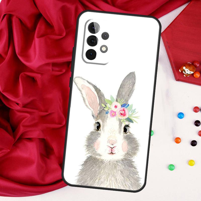 Cute Bunny Rabbit For Samsung Galaxy A15 A55 A53 A33 A35 A22 A32 A52 A54 A34 A14 A56 A36 A26 A16 A05 A06 Case