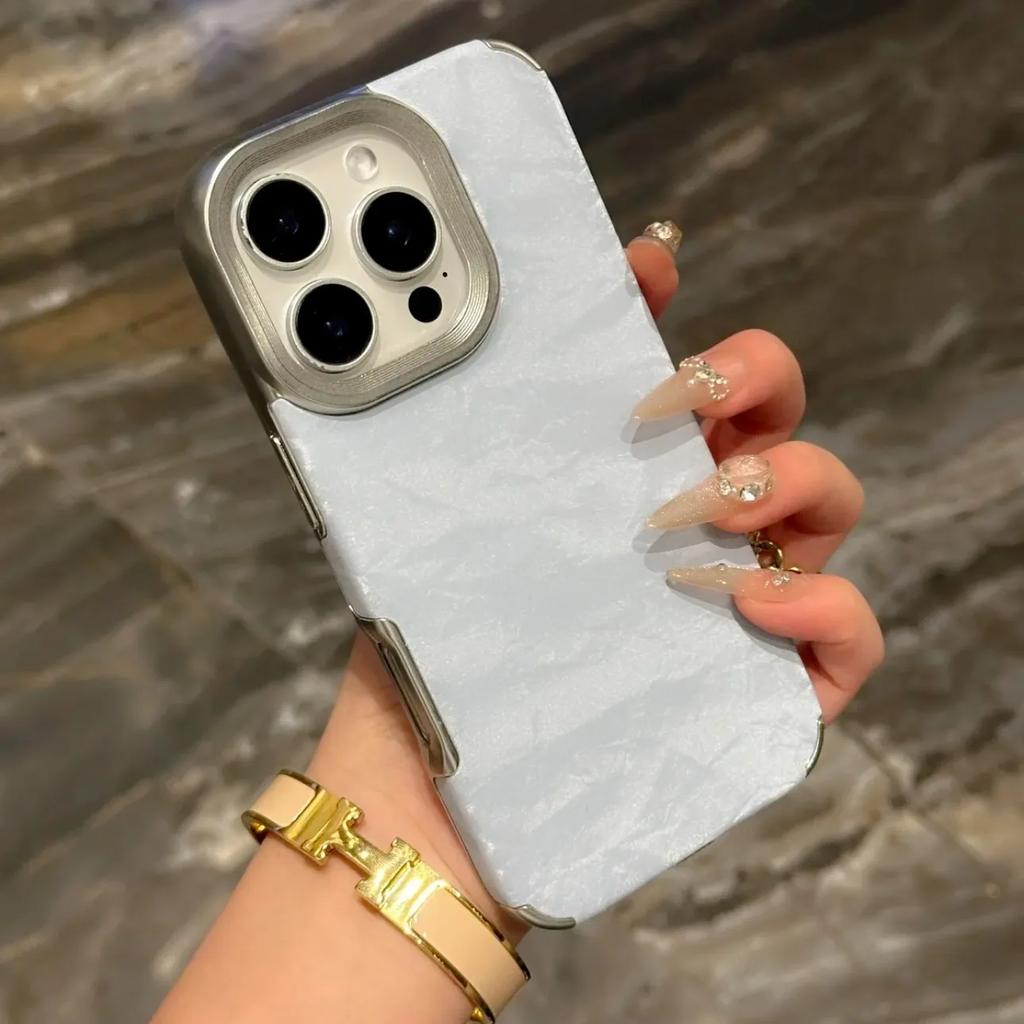 Luxury Leather Cortex Phone Cases For iPhone 11 12 13 14 15 16 Pro Max Plus Soft Silicone Shockproof Bumper Cases Cover