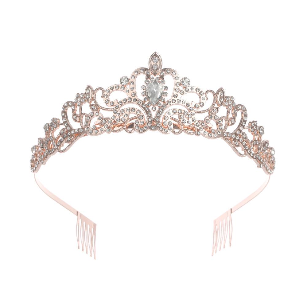 The Bride's Headwear Is A Crown It's A High End Korean-style Princess Birthday Accessory for A Girl Getting Married At The Age of 18