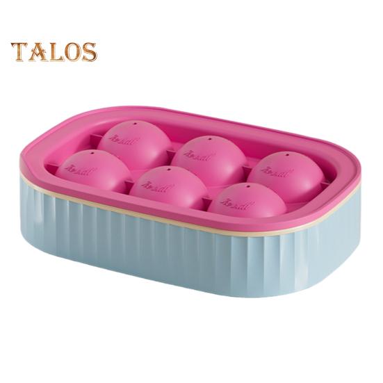 

Форма для хоккея на льду, многоразовая сферическая форма для льда, легкосъемный лоток для льда для коктейлей из виски, шоколадных конфет, желе 6Grid розовый