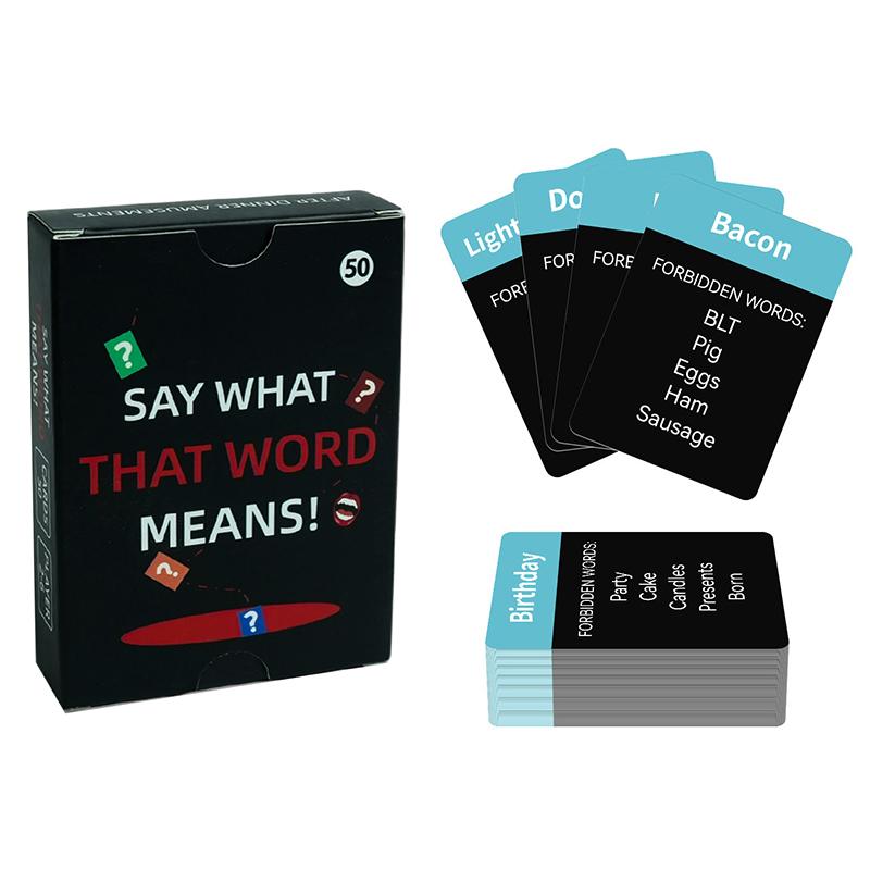 Word Guessing Game Say What That Means Card Game Party Game for Adults, Description Guessing Cards Fun Educational Entertainment