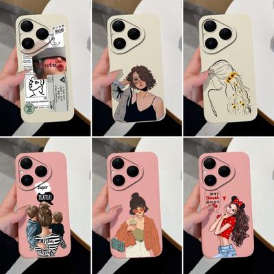 For Huawei Nova Y61 Y70 Y72 Y90 4E 5T 6 7 8 9 SE Pura 80 Pro Phone Case Cool Girls Pattern Screen Protector Anti Slip Shell For Huawei Silicone Casing