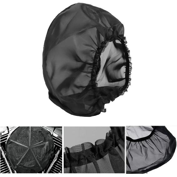 Motorcycle Waterproof Air Filter Rain Sock Dustproof Protective Cover Black#M