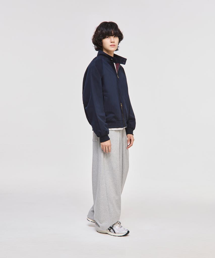 Signature Cotton Crop Harrington Jacket [Navy]