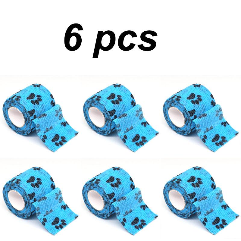 6 pcs Pet Puppys Anti Dirt Tool for Going Out Leggings Self Adhesive Bandages for Walking Dogs Feet Wrapping Protective Bandages