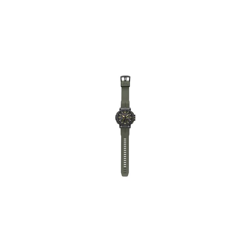 Casio PRO TREK Series - Disc Dual Display Series NANGA Collaboration Model 1000 Meters Waterproof Solar Quartz Movement Resin Strap PRW-6630NA-1A3JR