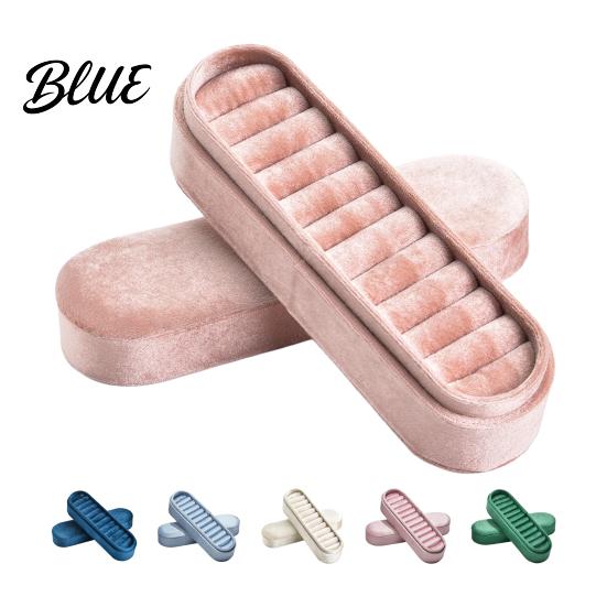Gift Idea for Prevent Compact Multiple Slots Velvet Box Jewelry Storage Portable Organizer Box Home