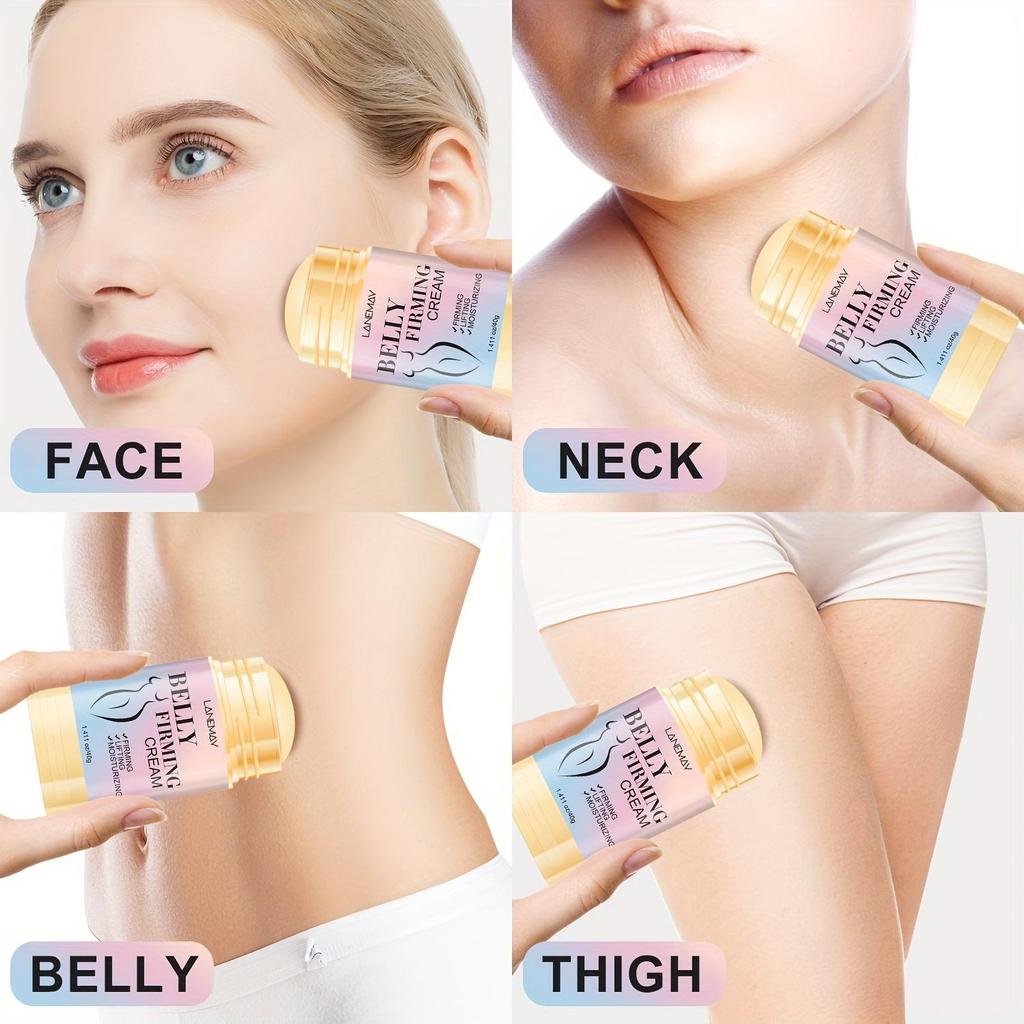 Bauchstraffende Creme – Spendet Feuchtigkeit und pflegt die Haut, Hautstraffende Creme für Bauch, Oberschenkel und Po – Geeignet für Frauen, 40 g