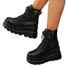 New Gothic Black Boots Ankle Shoes Thick Sole Sneakers Women's Luxury Designer Casual New Rock Booties Platform Boots