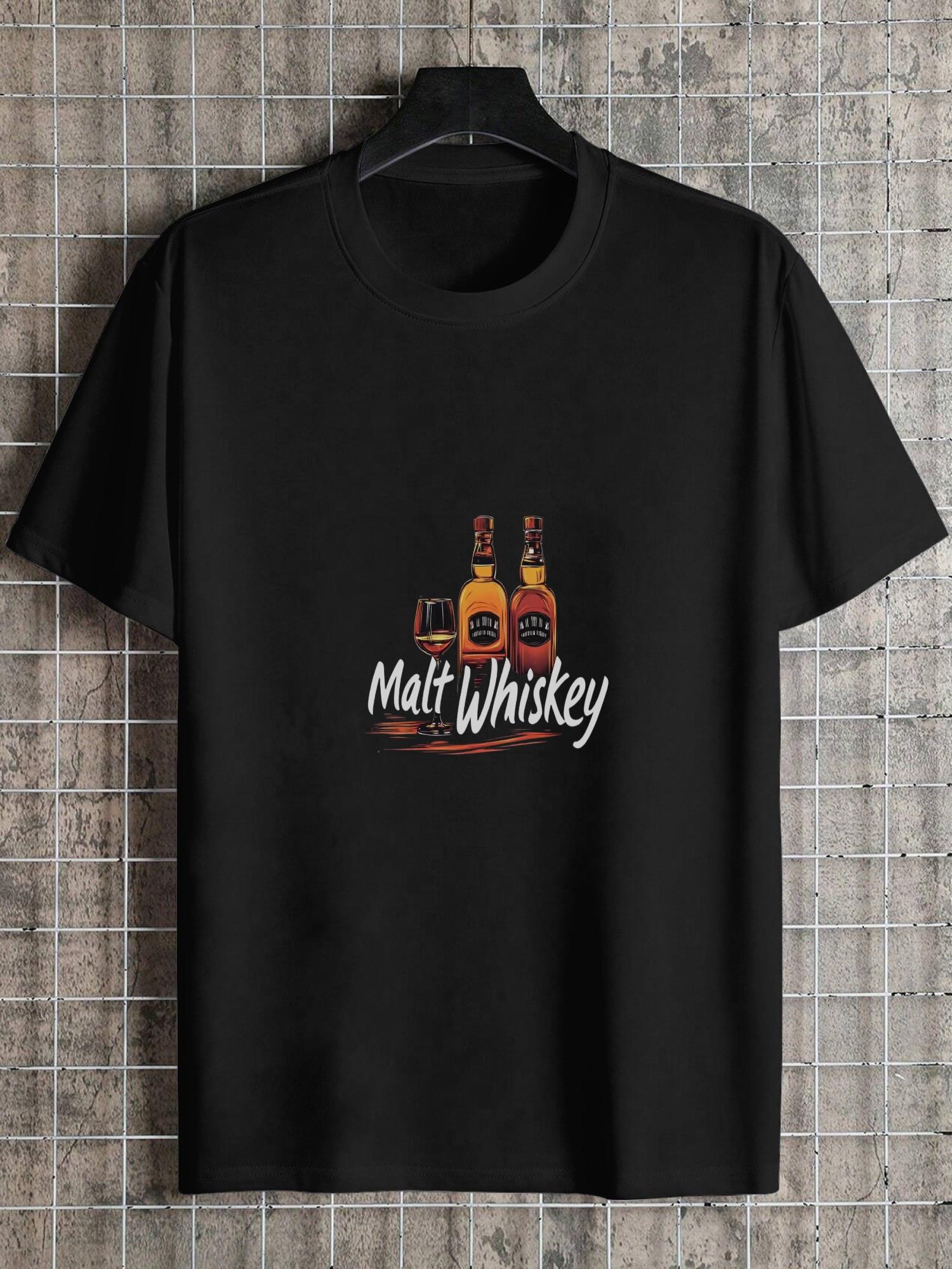 1pc Malt Whiskey minimalist vector-style T-shirt S