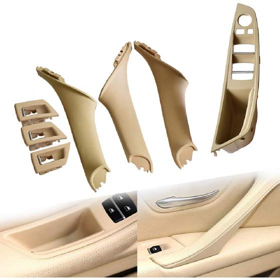 

Side Door Handle for BMW 5 Series F10 F11,Inner Door Pull Handle Trim Cover Kits Replacement Window Switch Armrest Panel for BMW 520 523 525 528 530 бежевый
