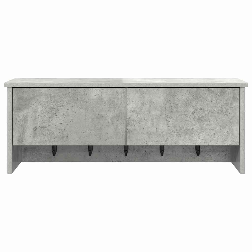 Wall Mounted Nightstand with Shelf Concrete Grey 80 x 20 x 30 cm