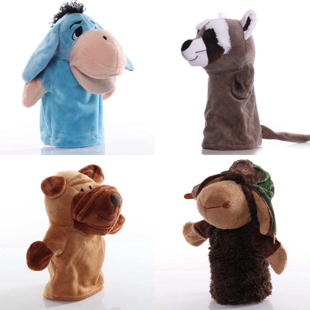 Wholesale Plush Toy Hand Puppet Cartoon Animal Doll With Movable Mouth Interactive Toy For Kindergarten And Parent-child Interaction 25cm Tall
