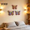 UV Printed Metal Art Butterfly Wall Decor Weather-Resistant Outdoor Use Durable Iron 2D Flat Craftsmanship Craft Hanging Vibrant Colors Easy To Mount