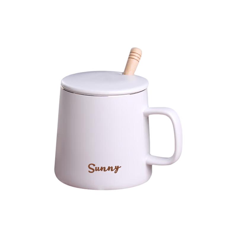 Ceramic Mug with Lid and Spoon