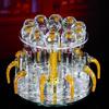Zestaw Kryształowych Kieliszków do Likieru Diamentowego Kieliszki do Wódki Shotów Whisky Sake Soju Brandy Filiżanka do Herbaty 15ml - Różne Kieliszki do Alkoholi Wina