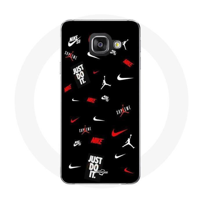 Coque - Maniacase - Samsung Galaxy A3 2017 - Nike Jordan - Silicone - Souple noir