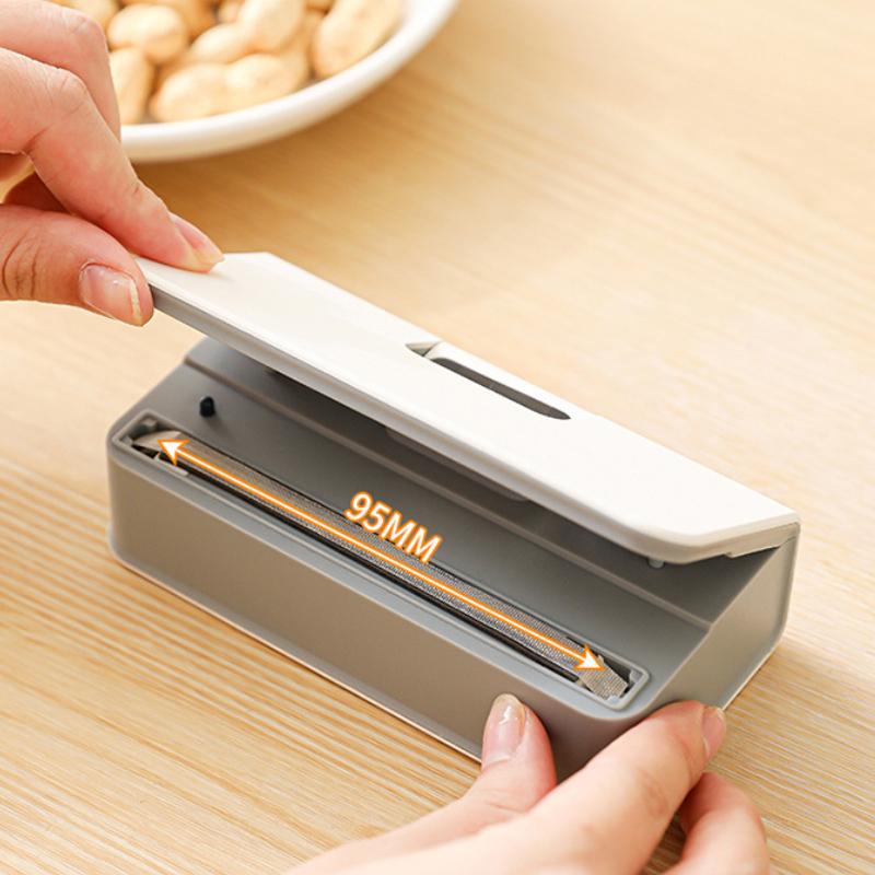 Mini Plastic Bags Sealer 2 in1 Heat Heat Bag Sealing Machine Portable Package Sealer Handheld Food Packaging Heat Sealer