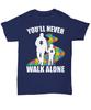 Belief Never Walk Alone Autism Awareness T Shirt High Quality Cotton Large Sizes Breathable Top Loose Casual Tshirt