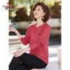 YUZHAOLIN Women's Round Neck Embroidered Knit Sweater