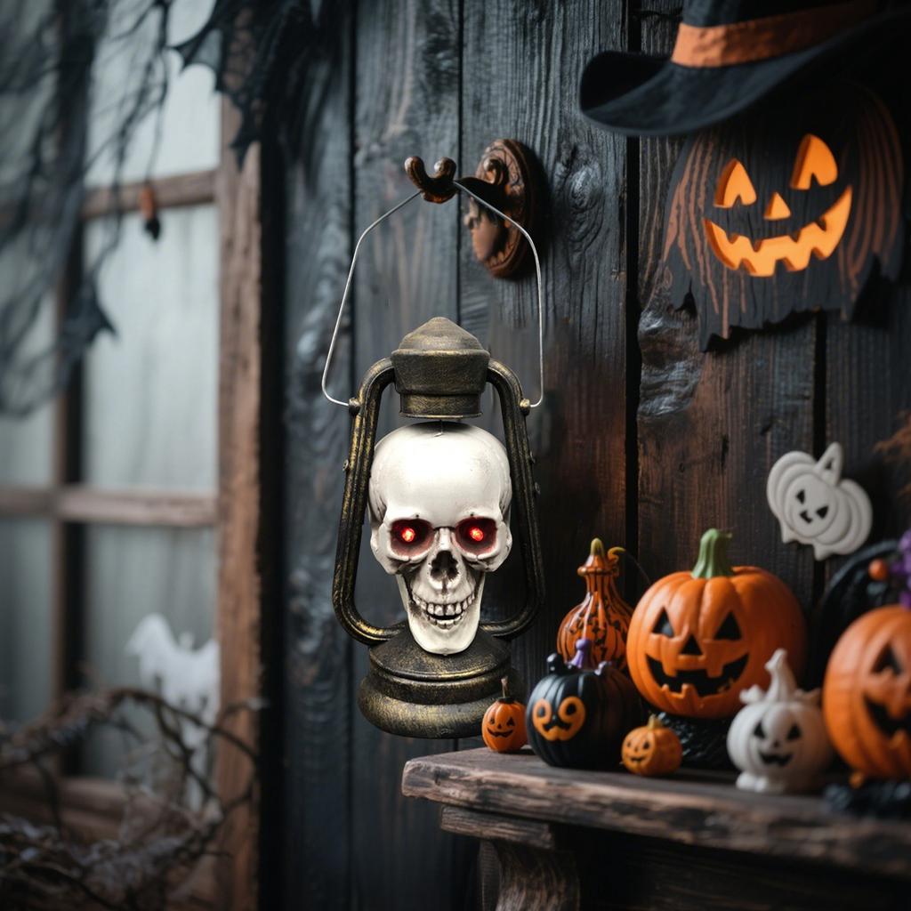 Halloween Lights, Hanging LED Lights, LED Statues, Battery-powered Flashing Night Lights, Plastic, And Horror Haunted House Party Decoratio