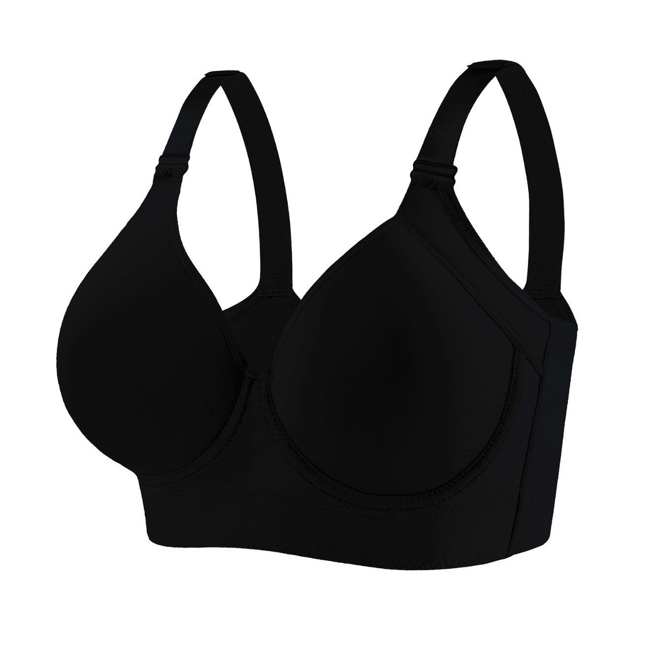 

Бюстгальтер больших размеров для женщин, бесшовные бюстгальтеры, закрывающие всю спину, бюстгальтер на косточках, сексуальный корсетный бюстгальтер, женское нижнее белье 46E чёрный