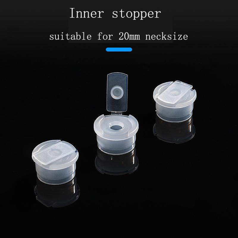 Non Spill Cosmetic Plastic Bottle Orifice Reducer Inner Sealing Plug With Hole Anti-leak Seal Stoppers for Bottle Inner Stopper