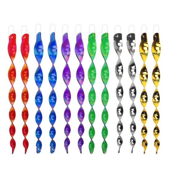 12 Pcs Bird Deterrent Rods Reflective Bird Prevention Stick Dizzying Spiral Shadows Reflections Keep Pigeon And Woodpecker Away
